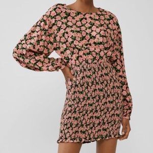 Zara rose dress with elastic bottom